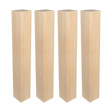 OUTWATER Architectural Products by 35-1/4in H x 5in Wide Solid Maple Wood Island Leg, 4PK 5APD11924
